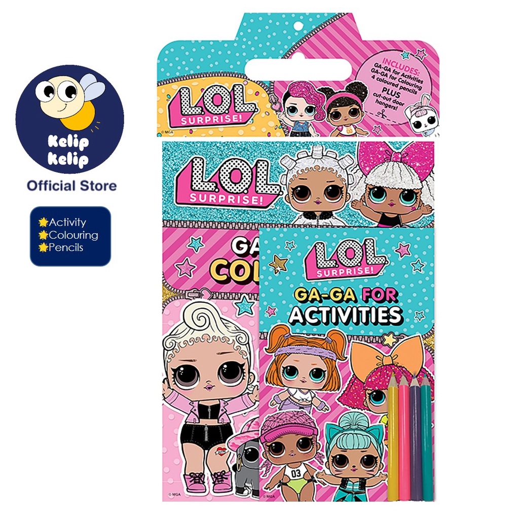 LOL Surprise Activity Pack With 4 Colour Pencils 1 Colouring Book 1