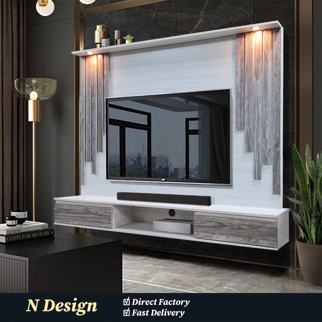 [N Design] Wall Mounted Tv / Tv Gantung / Hall
