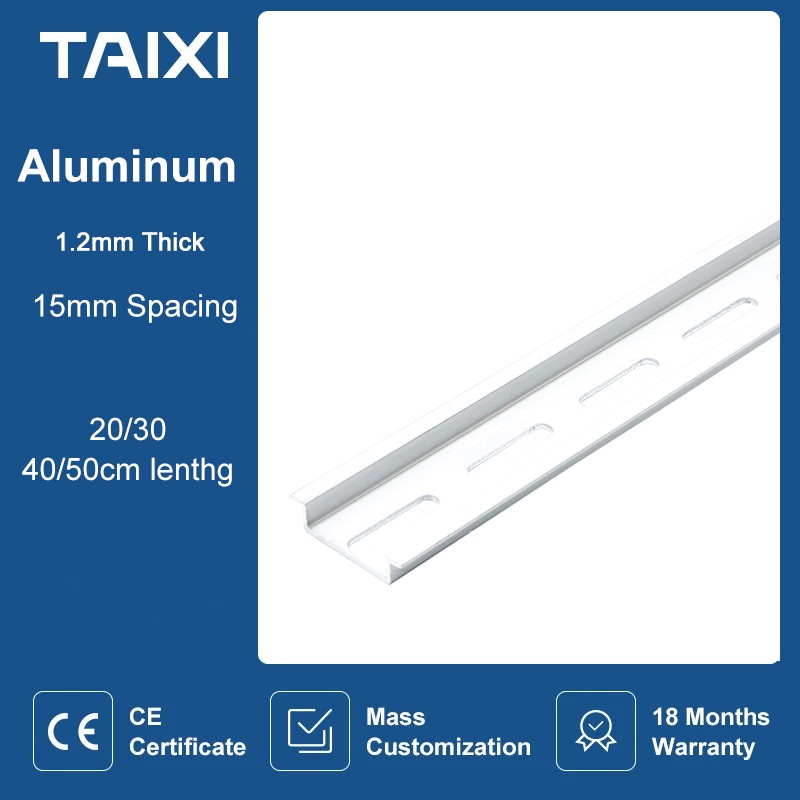 Aluminium DIN Rail Thickness 1.25/Spacing 15mm/Length 20/30/40/50 cm