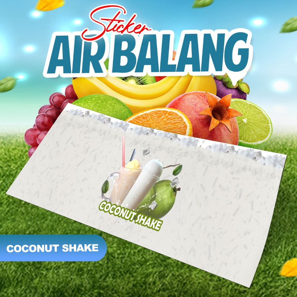 Sticker Air Balang Penuh Pelbagai Jenis (Keliling Balang) Material