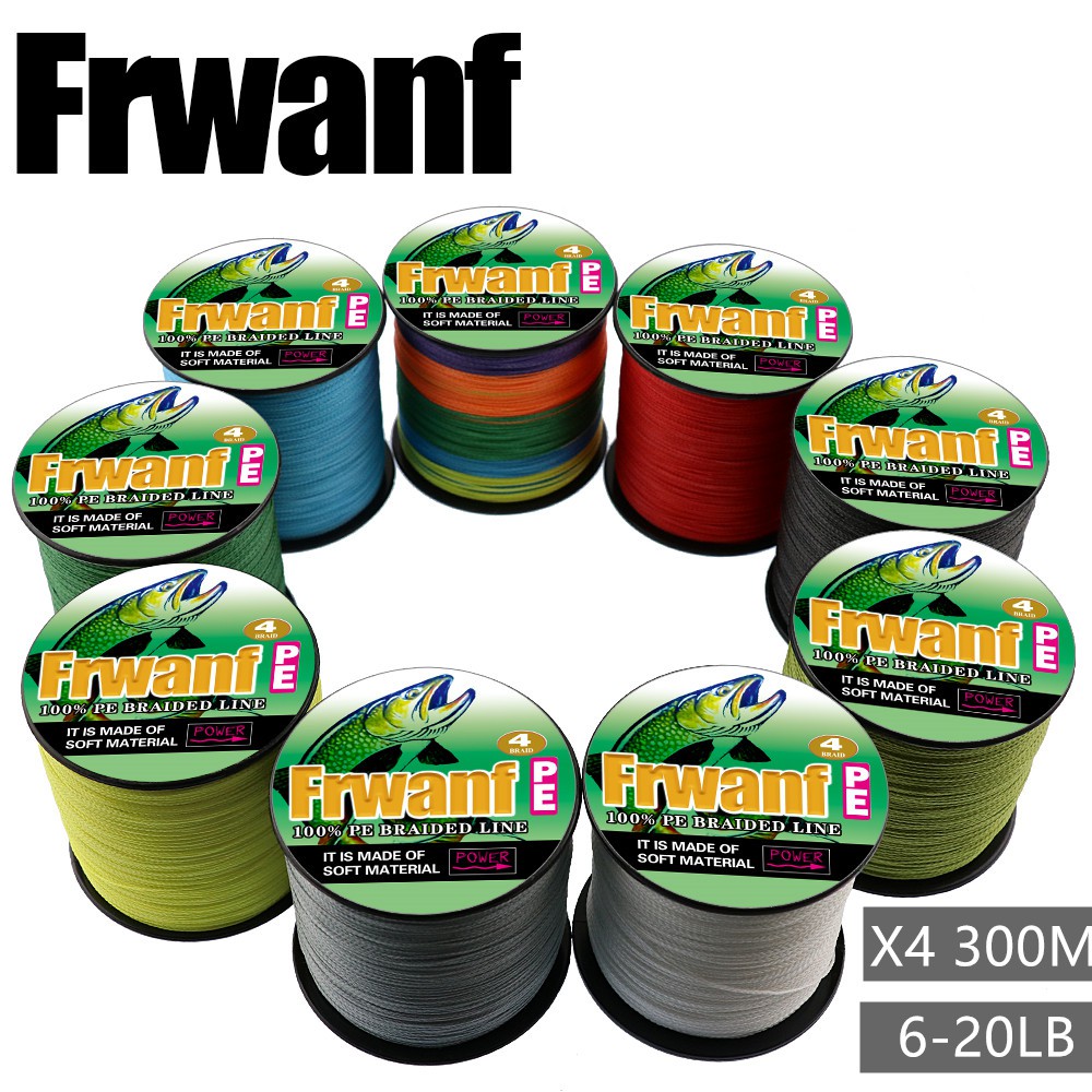 braided line tali pancing benang Frwanf 300M 4strands Braided sea