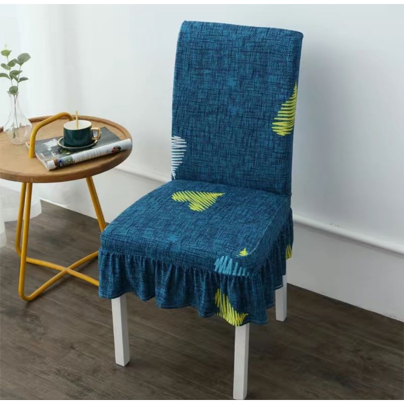 Chair Cover Skirt Dinning Chair Cover Seat Cover Sarung Kerusi Meja Makan 椅子套 Shopee Malaysia