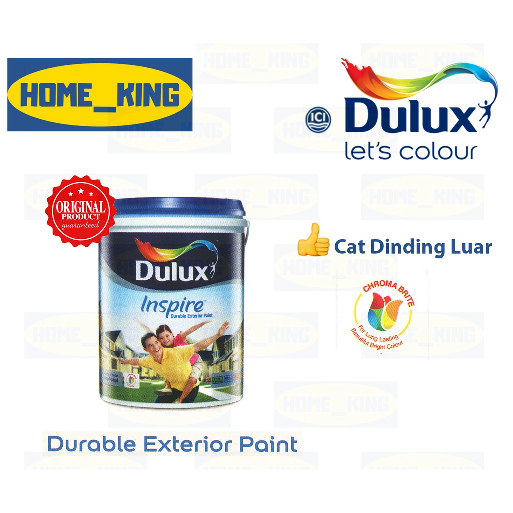 [100 ORIGINAL] 18LT ICI Dulux Inspire Durable Exterior Wall Paint (Cat