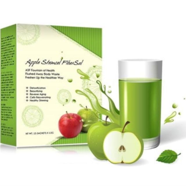 Naturini Apple Stemcel Fiber Sol 1 Box (15 Sachets x 12G) Trial Pack