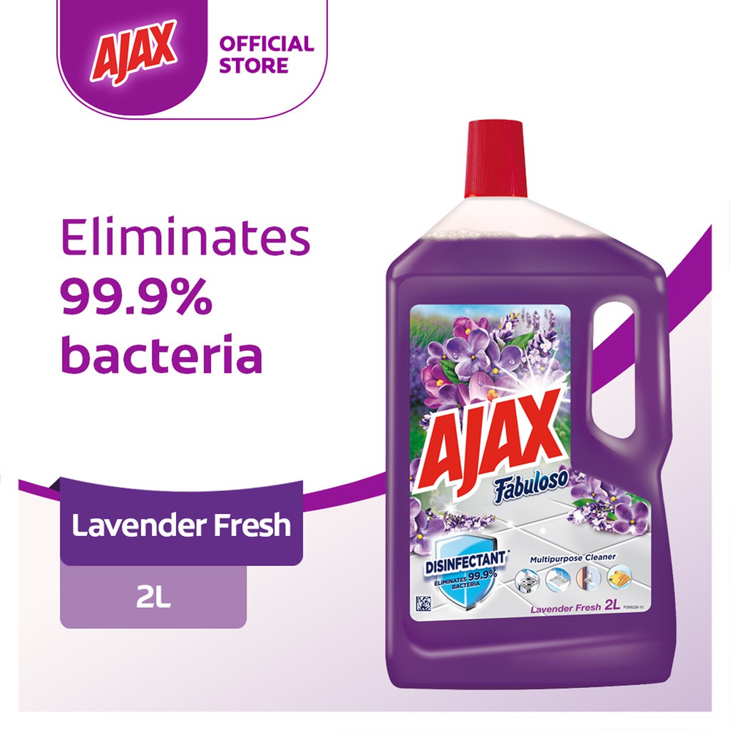 Ajax Fabuloso Lavender Multi Purpose Floor Cleaner Eliminates 99.9