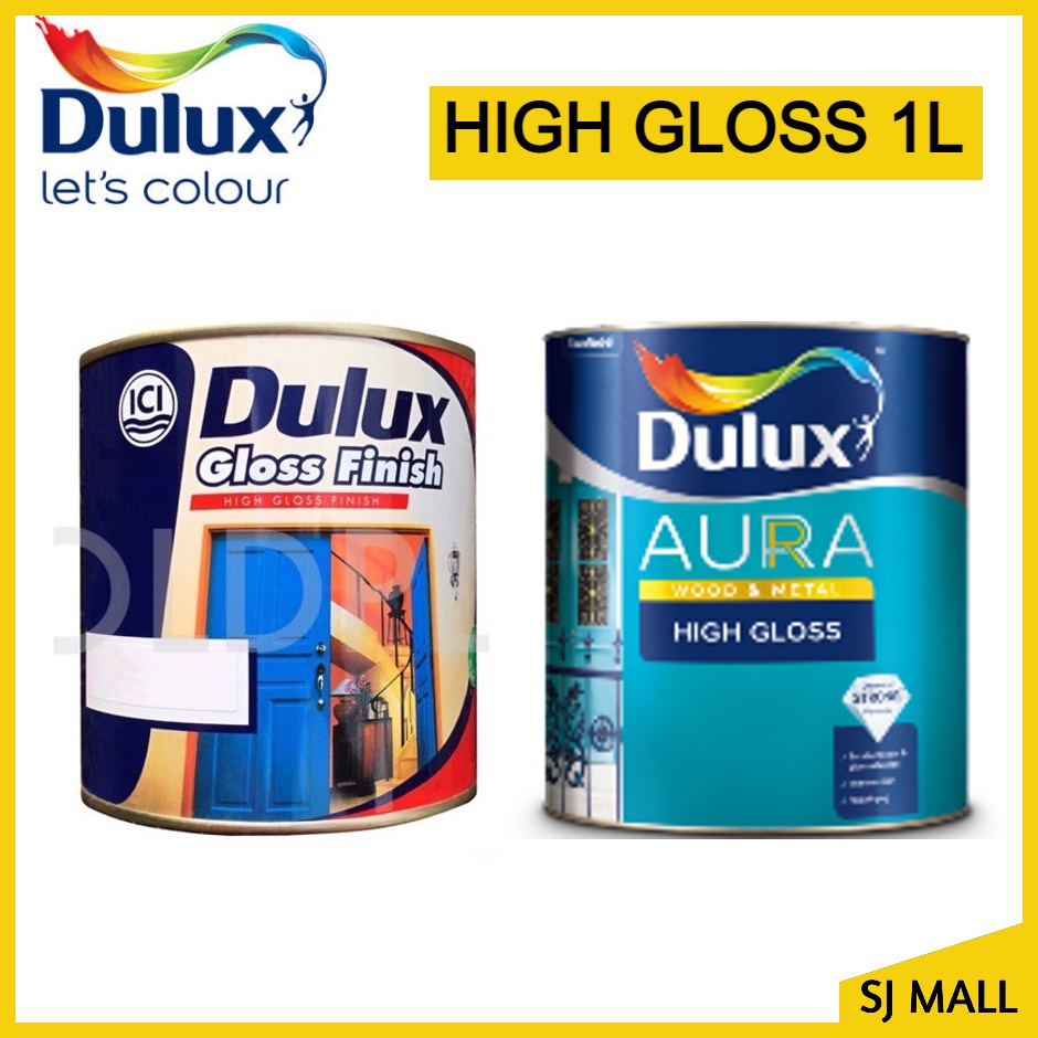 DULUX Gloss Finish 1L 290 Brilliant White; Aura High Gloss 15552 White