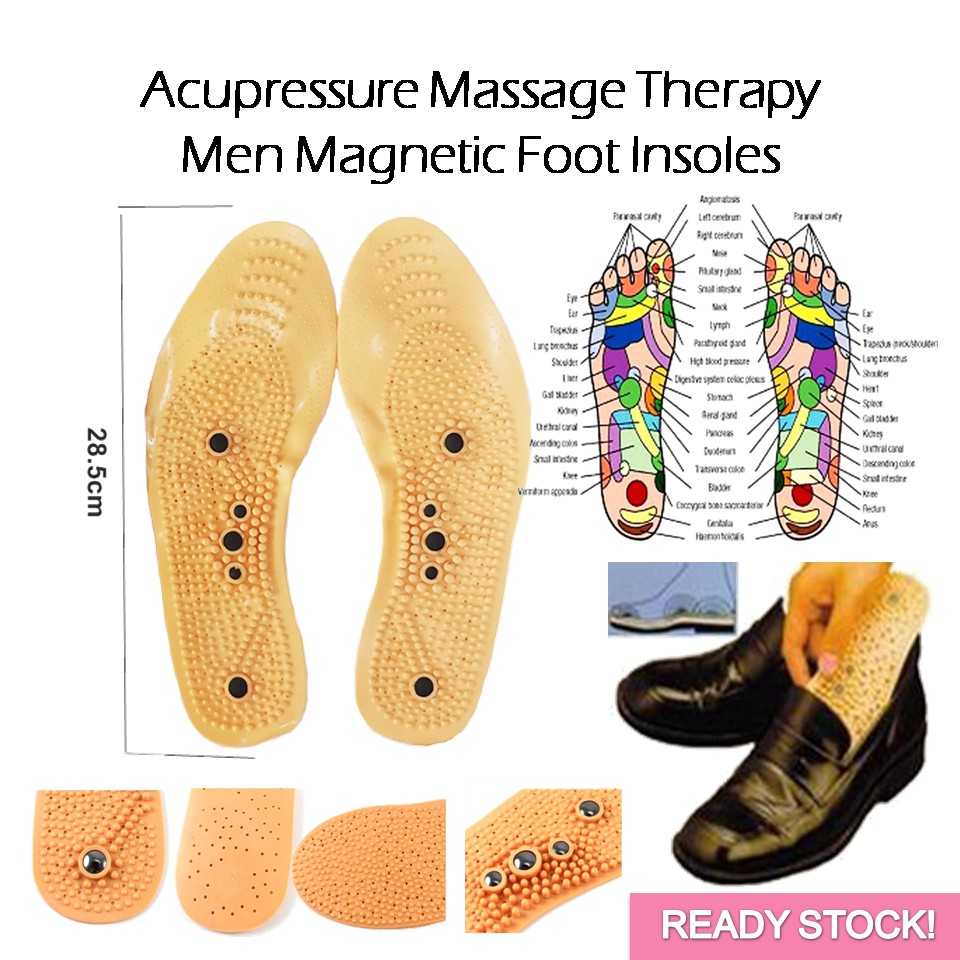 Acupressure Massage Therapy Men Foot Insoles (Pelapik Kasut