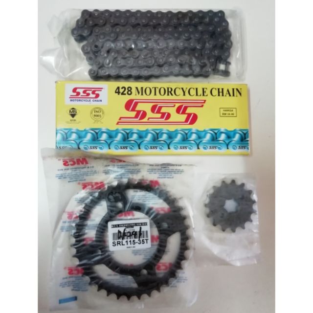 YAMAHA LAGENDA 115/SRL115 /SRL115ZR/FI CHAIN SET SSS SPROCKET SET MCS