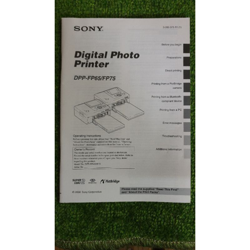 Sony DPP FP 65 Digital Photo Printer Shopee Malaysia