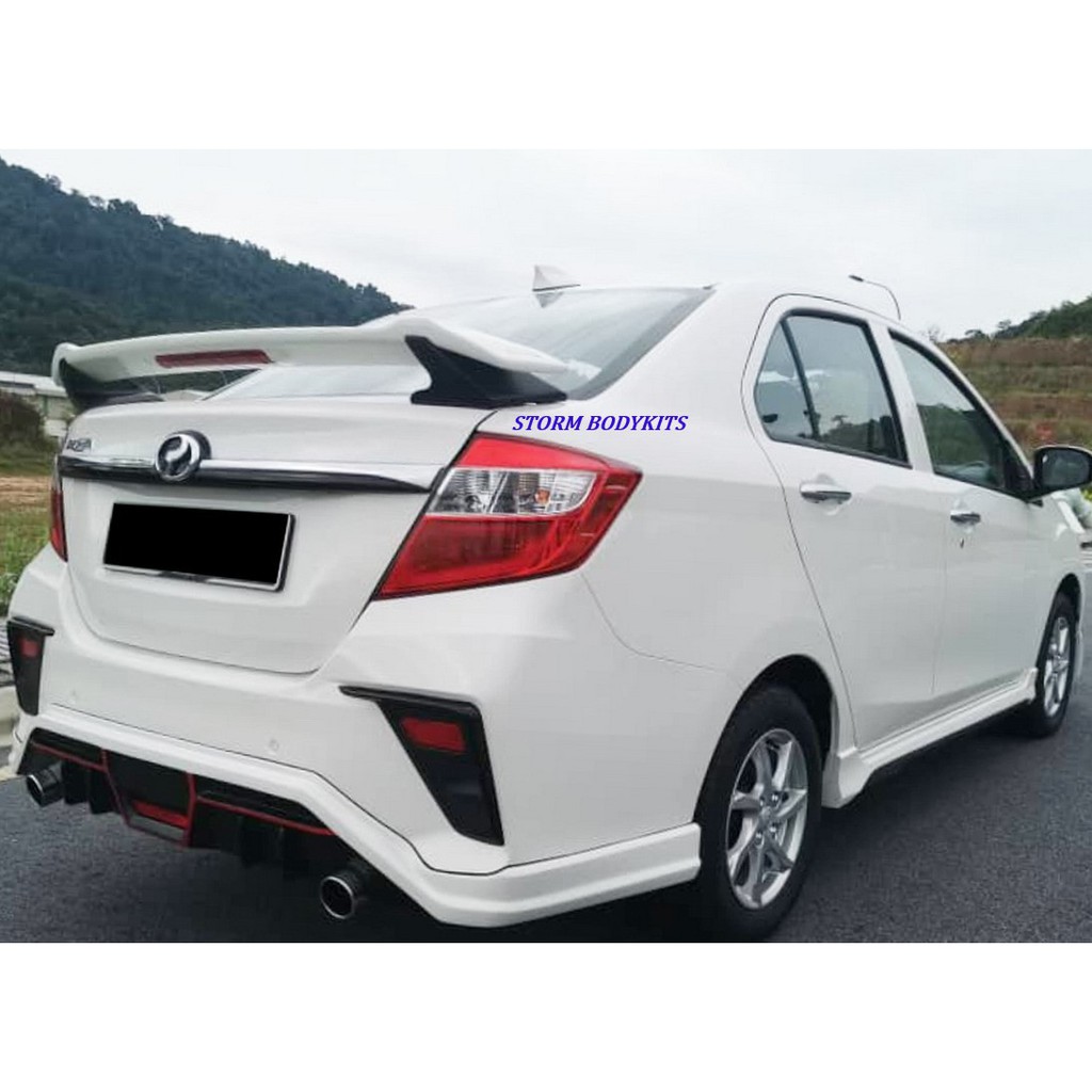 PERODUA BEZZA ( TRD GT ) SPOILER WITH 2K COLOR PAINT FRP Shopee