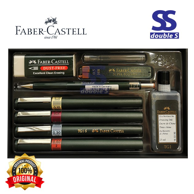 FABERCASTELL Technical Pen Set Faber Castell TG1 S Techmate Set