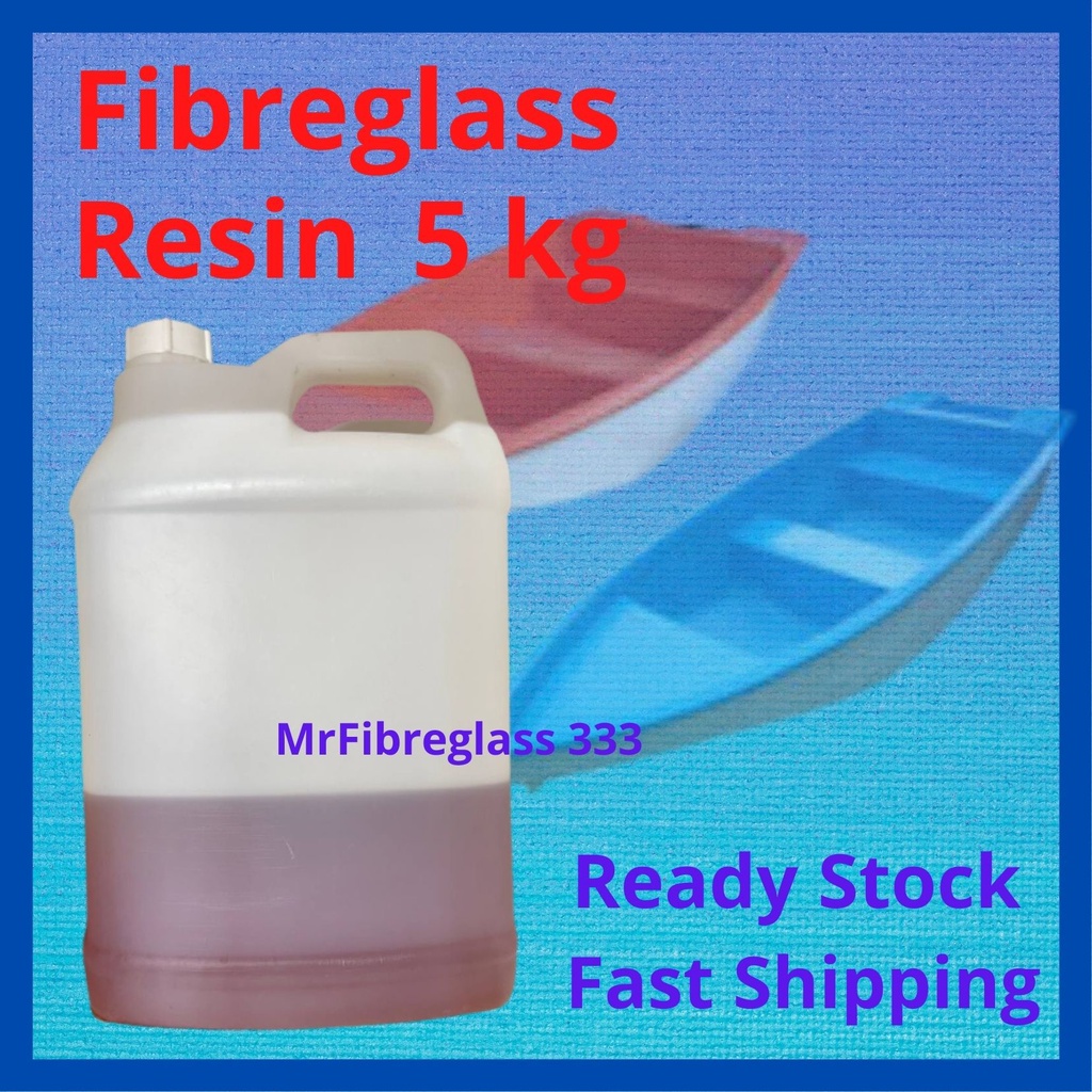 Fiberglass Resin / Fibre Resin / Gam Fiber / Gam bot 5kg Shopee Malaysia