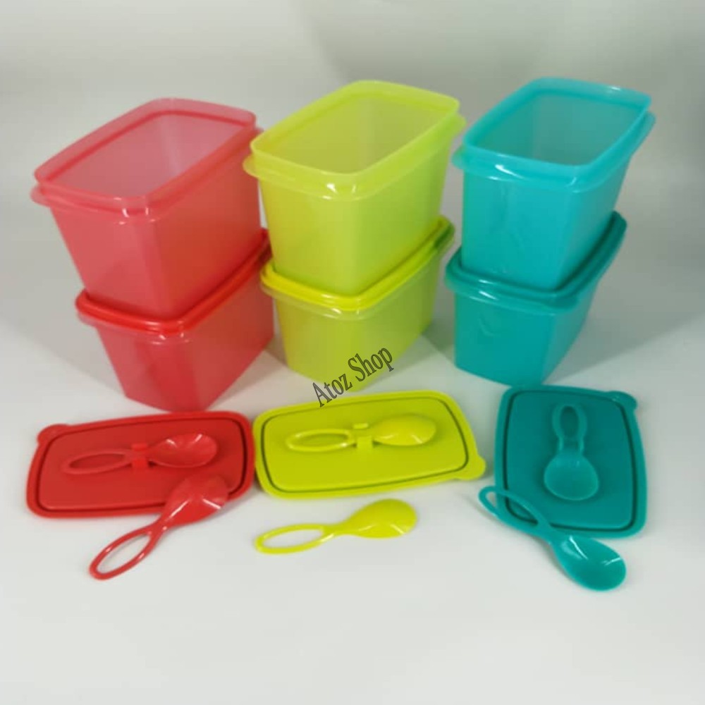 Tupperware Shelf Saver with Spoon 840ml (Set of 6) + Box Shopee Malaysia