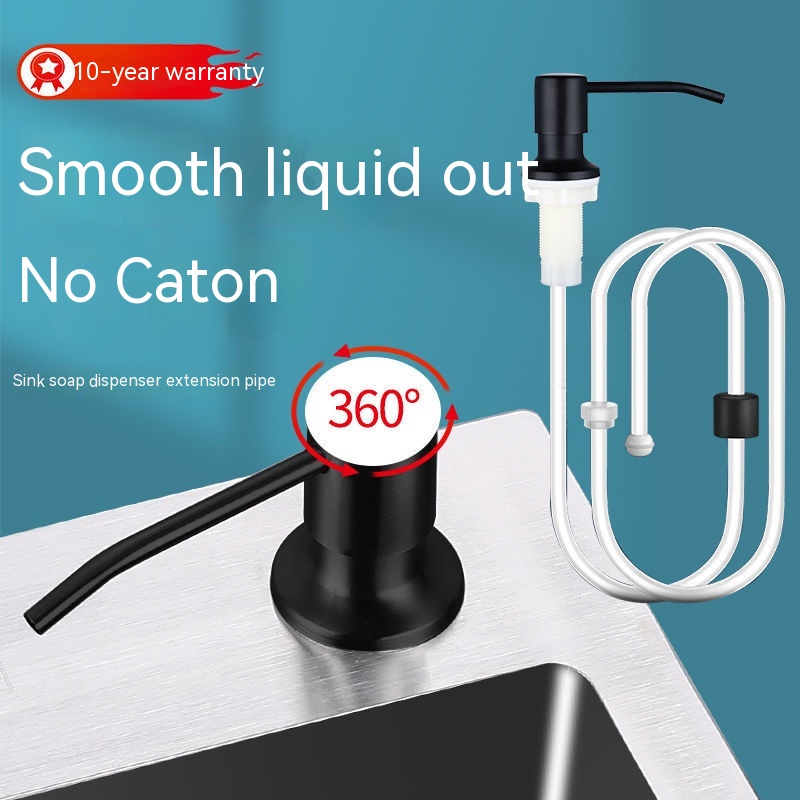 【CM】🔥Kitchen Soap Dispenser Stainless Steel Sink Dishwashing Dish Basin