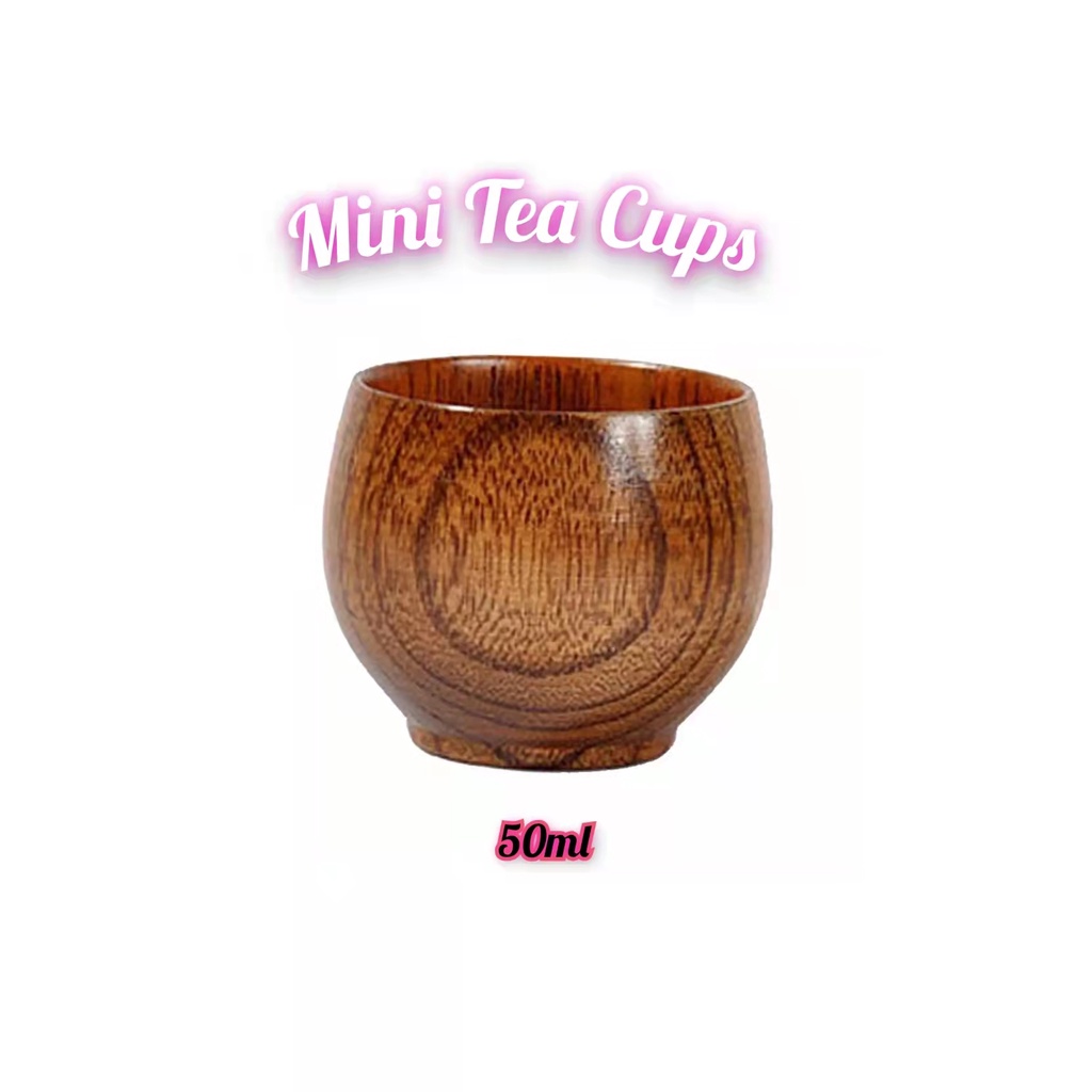 50ml Wooden Tea Cup Mini Wood Cups for Tea (1pc) Shopee Malaysia