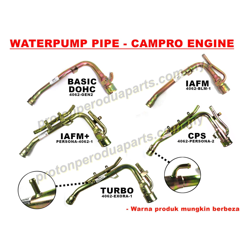 Water Pump Pipe Paip Air + Oring Seal Proton Waja Campro Gen 2