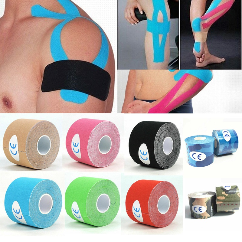 5*5cm Waterproof KT Kinesiology Tape Elastic Roll Tape Muscle Patch
