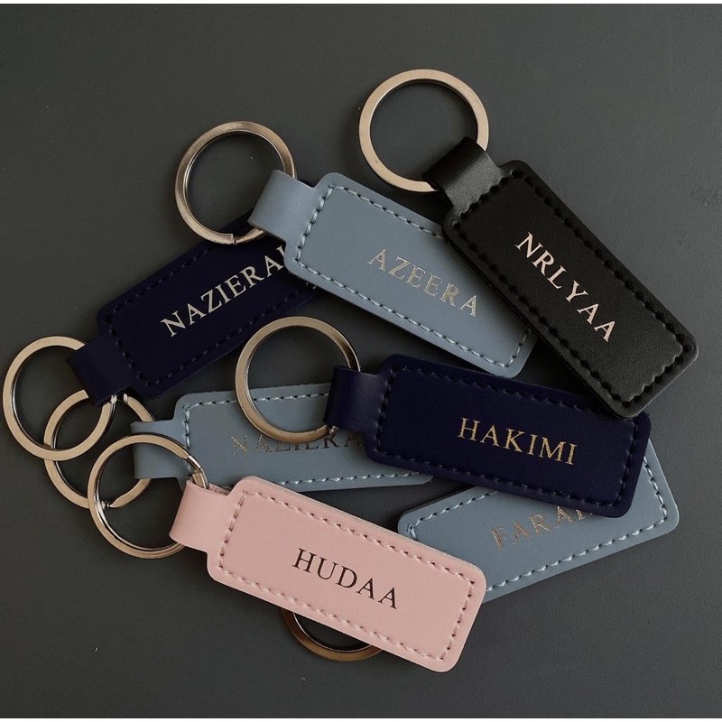 PERSONALISED NAME Mini Keychain leather keychain customised key