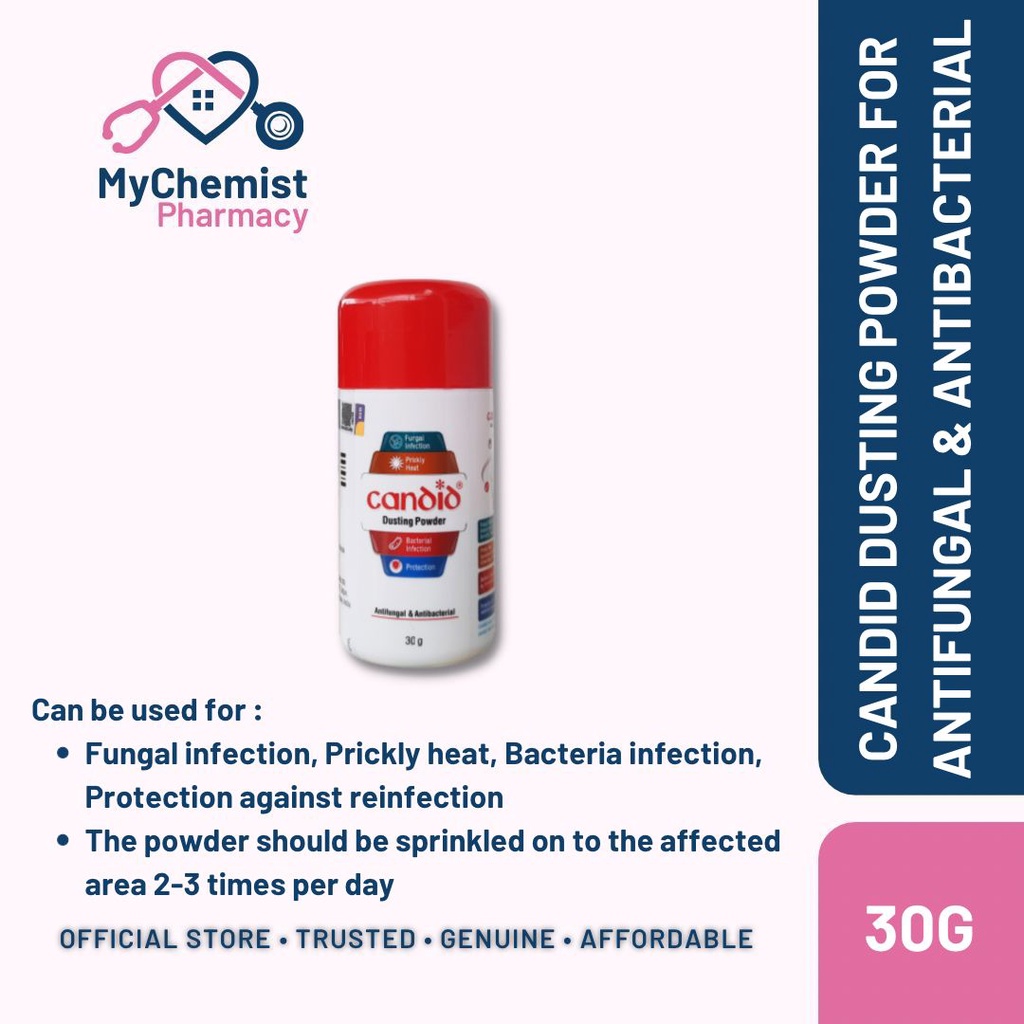 Candid Antifungal Dusting Powder 30g (Fungal infection, Prickly heat, Itching, Skin irritation