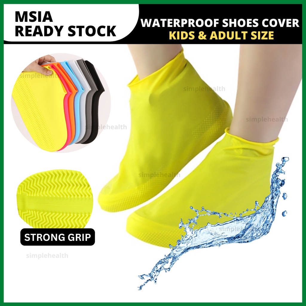 Penutup Kasut Hujan Waterproof Shoes Cover Soft Silicone Resistant Rain