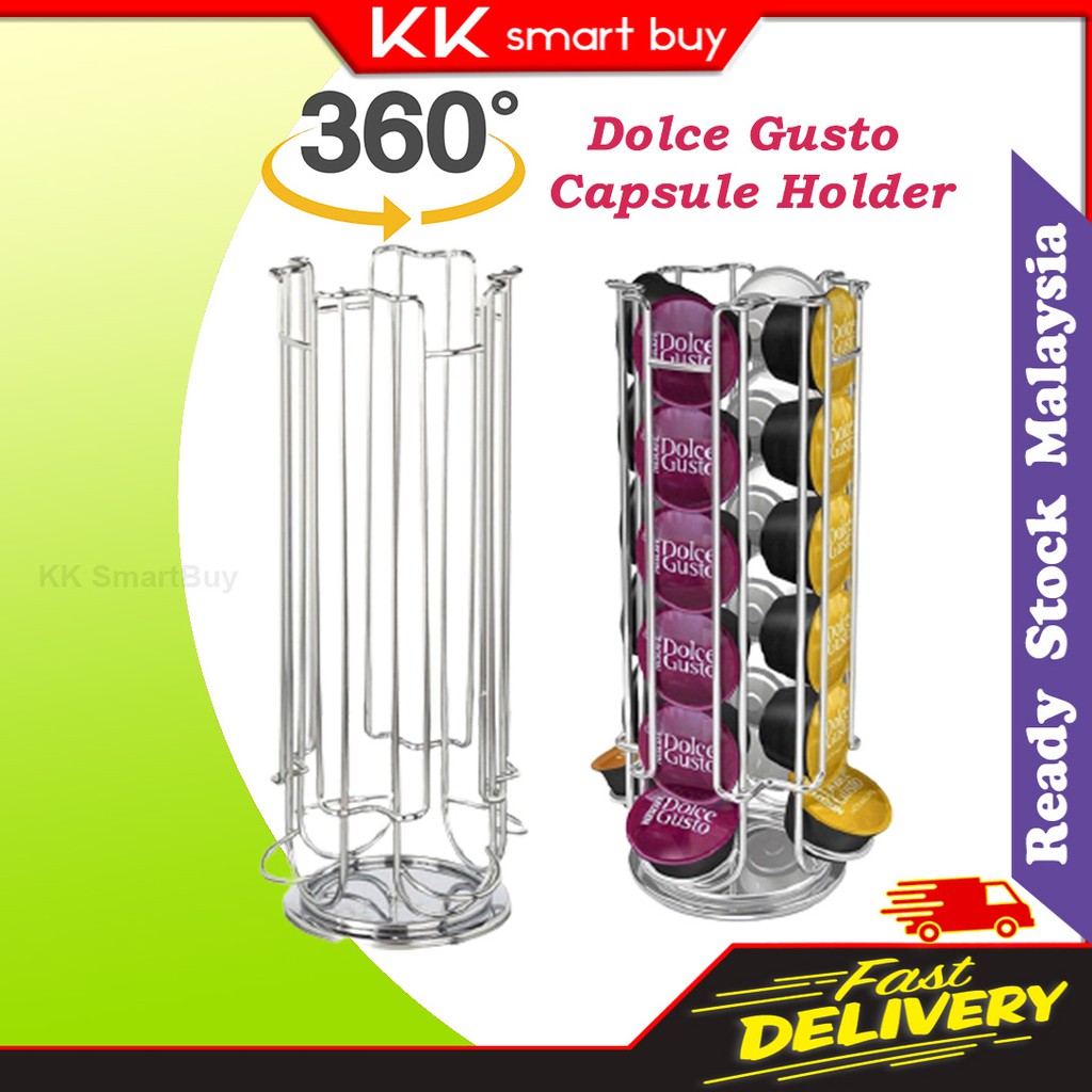 Rotating Base Nescafe Dolce Gusto 24 Pods Rotating Coffee Holder Rack