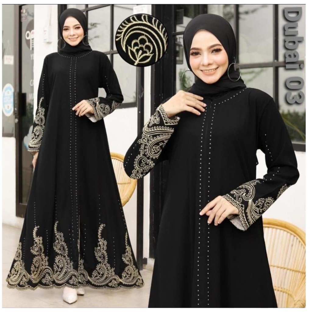 HITAM Abaya Black Robe 03 & 1002 abaya turkey muslim Women's Clothing