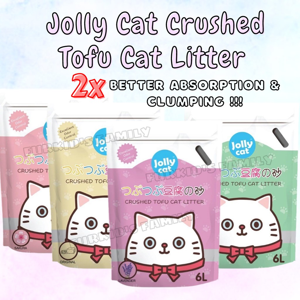 Jolly Cat Crushed Soya Clumping Tofu Cat Litter 6L / Pasir Kucing