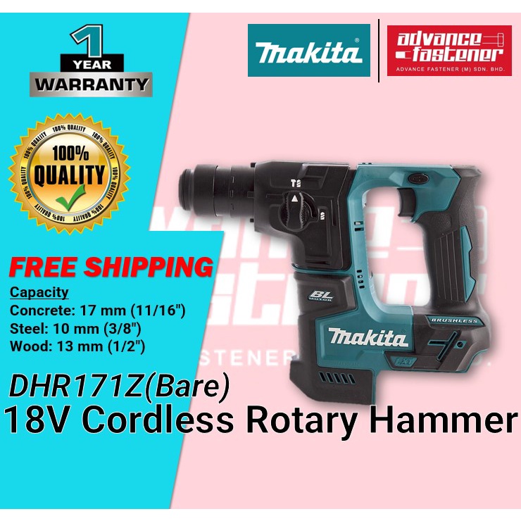 MAKITA DHR171 / DHR171Z / DHR171RFE 18V Cordless Rotary Hammer 17MM (11