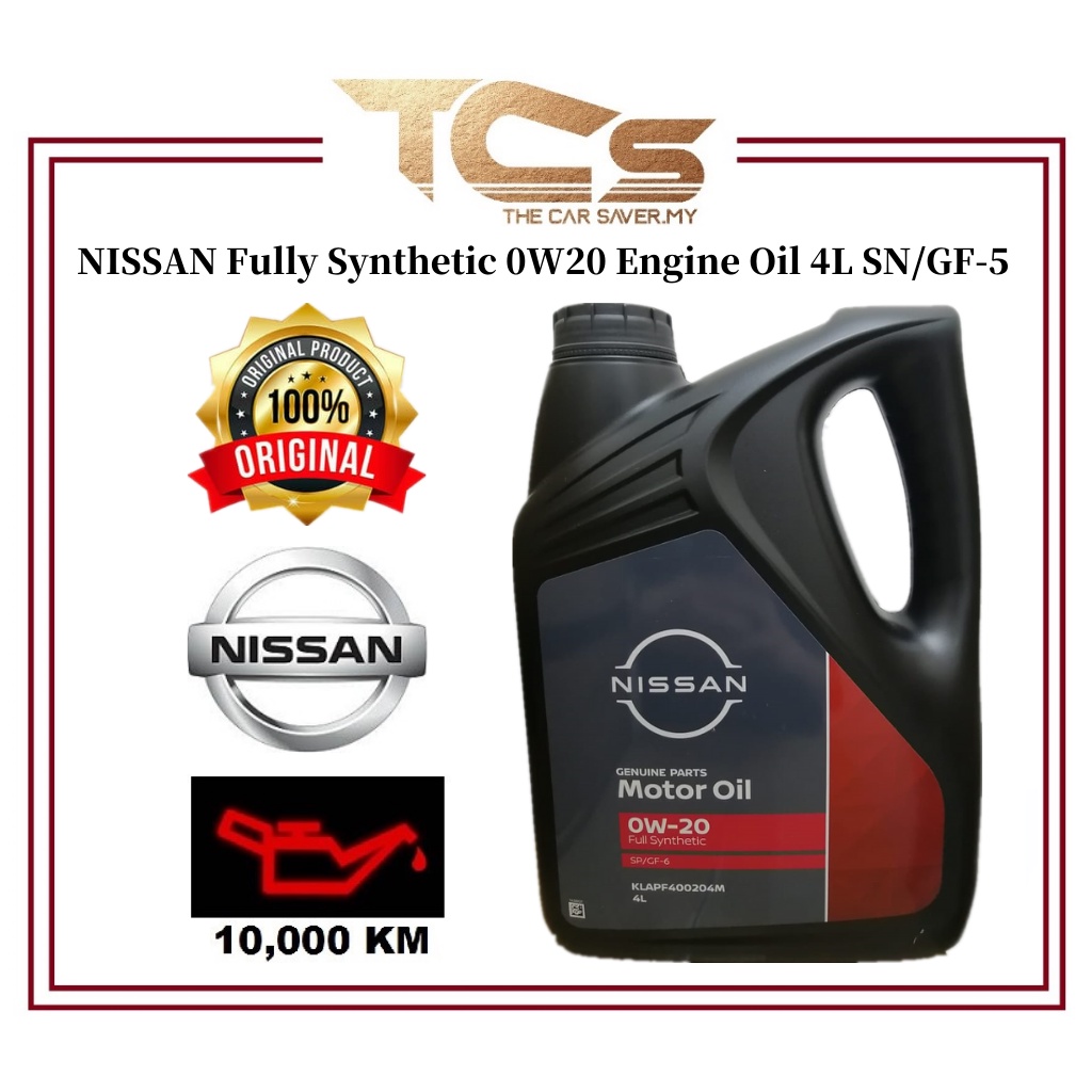 NISSAN Fully Synthetic 0W20 Engine Oil 4L SP/GF-6 | Shopee Malaysia