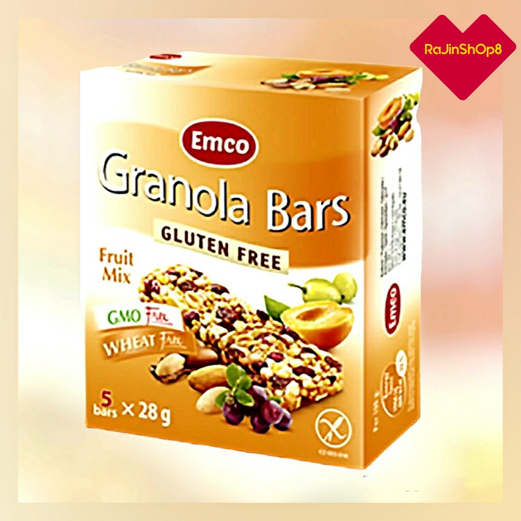 EMCO Gluten Free Granola Bars Healthy Diet Snack Blueberry