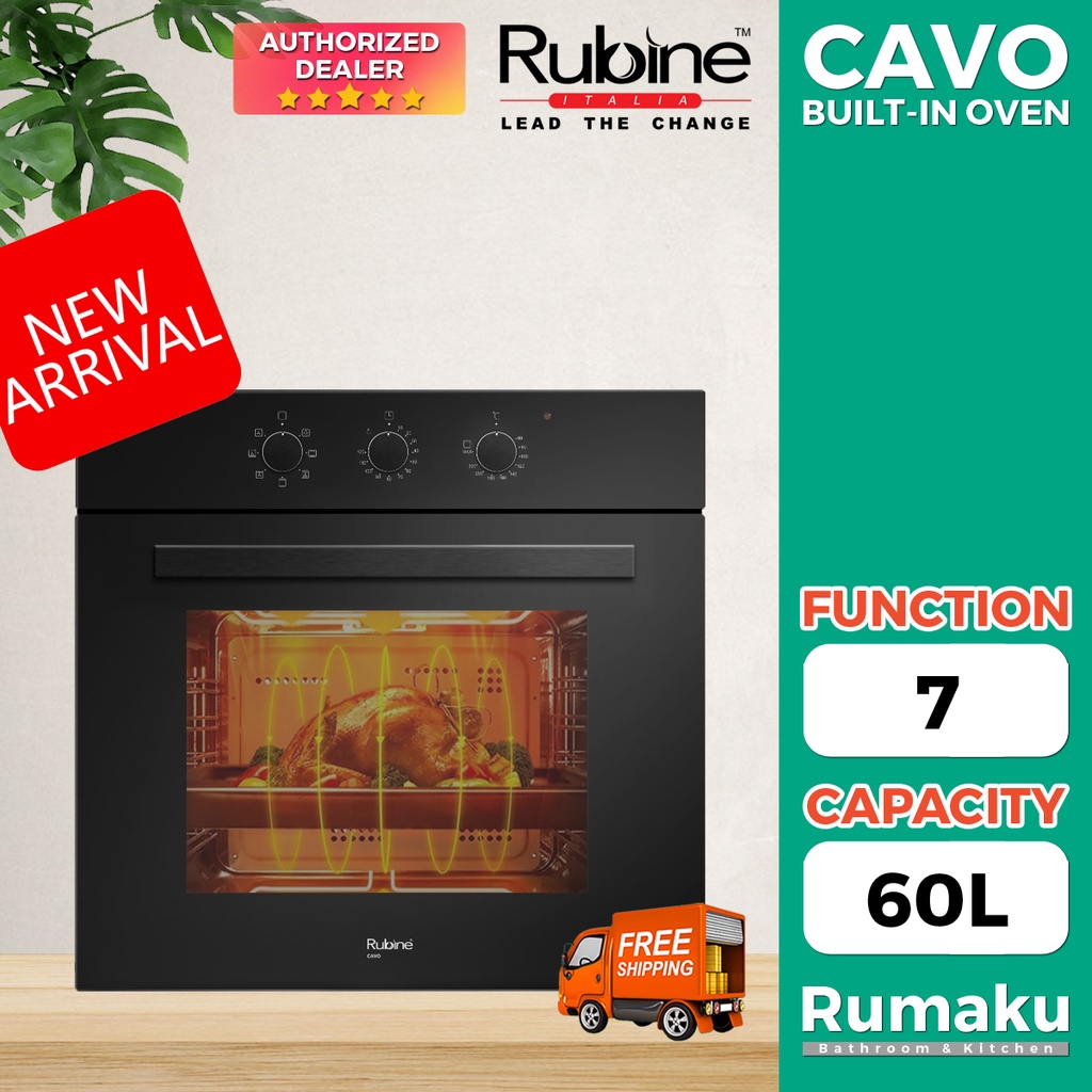 RUBINE CAVO Built In Oven Ketuhar 60 Litres Kitchen Dapur Shopee Malaysia