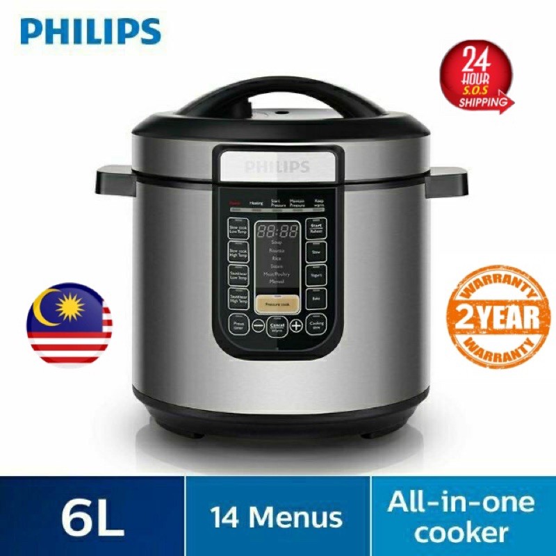 Philips 6.0L All In One Pressure Cooker HD2137 hd2139 Shopee Malaysia
