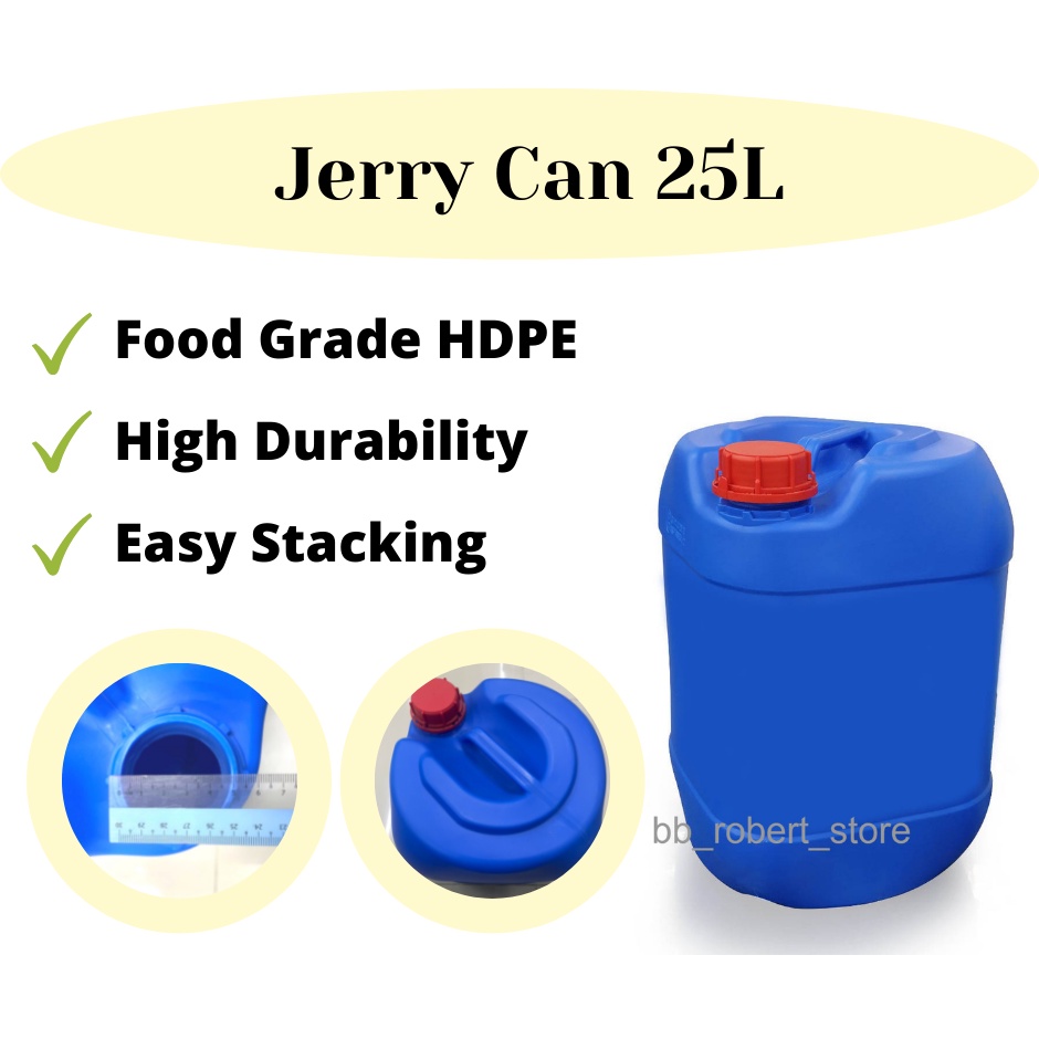 25L JERRY CAN HDPE HEAVY DUTY PLASTIC DRUM / WATER TANK / WATER