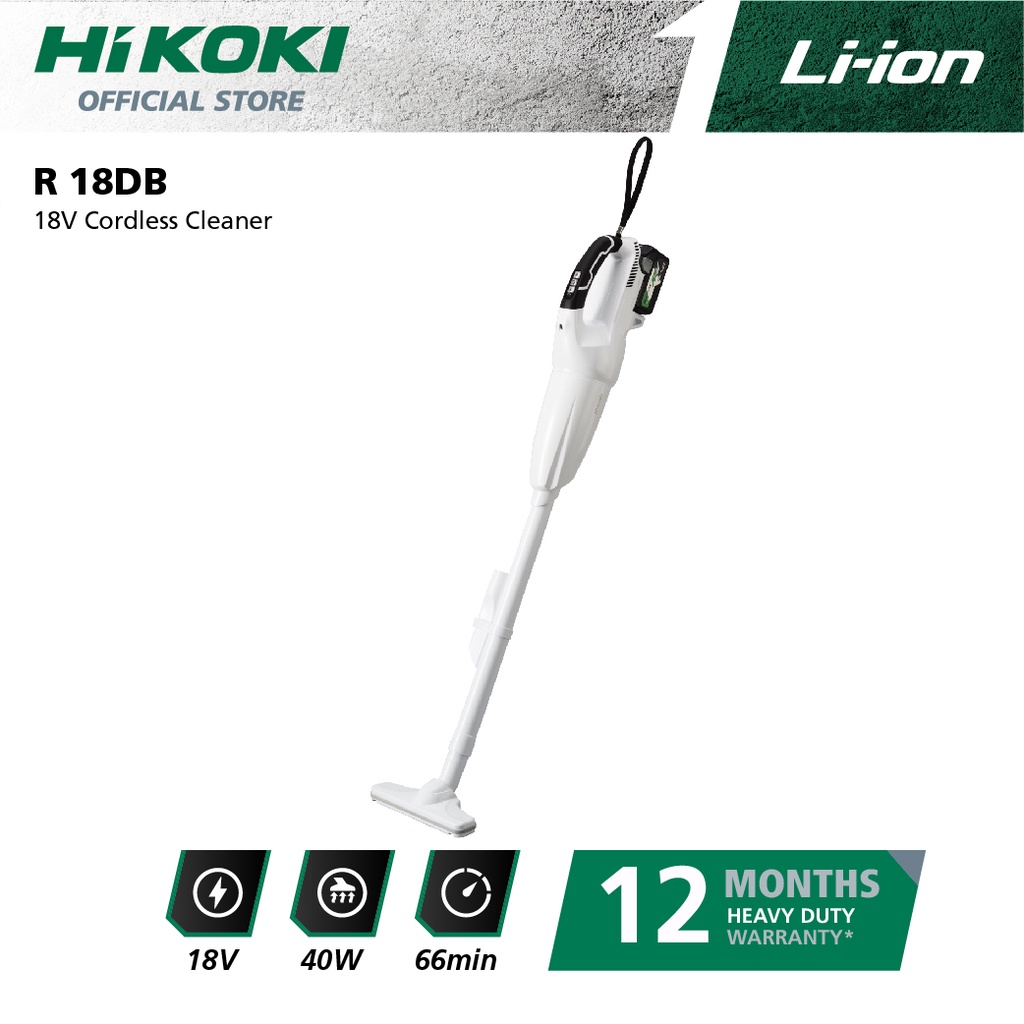 HiKOKI R18DB 18V Liion battery Cordless Stick Vacuum Cleaner Shopee
