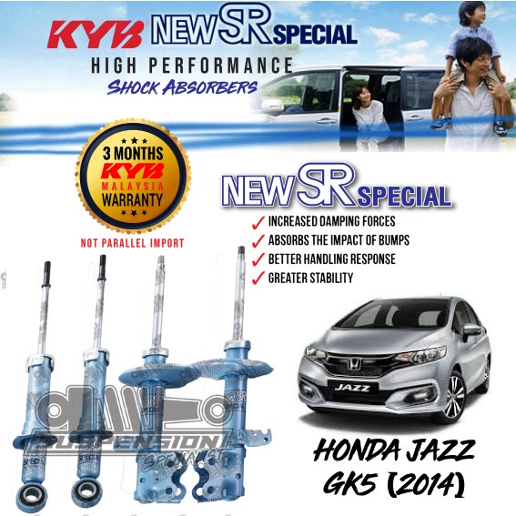 KYB NEW SR HIGH PERFORMANCE SHOCK ABSORBER HONDA CITY / JAZZ / FIT GK5