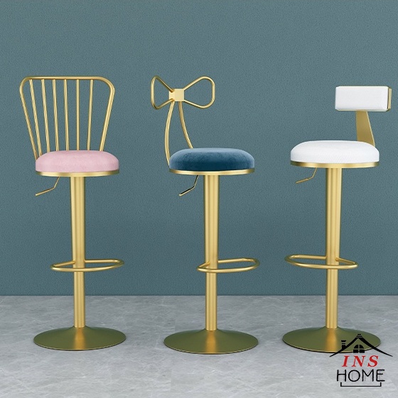 Bar Stools 6080cm Adjustable Lift Chair Rotating Chair Bar High Chair Luxury Iron Minimalist