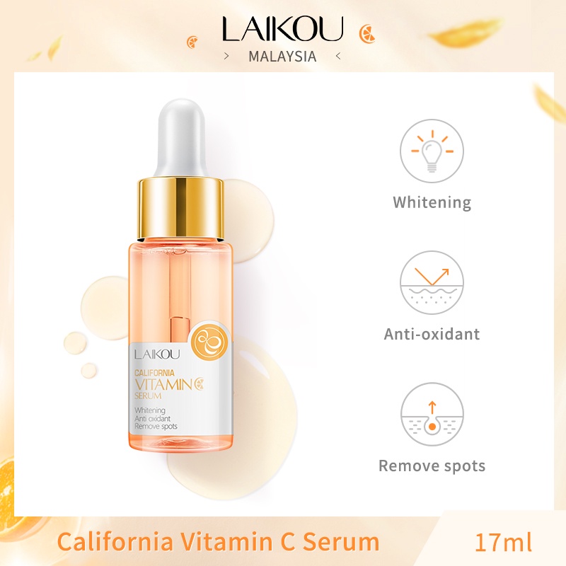 LAIKOU Vitamin C Serum Whitening Antiaging Orange Essence Remove Spots