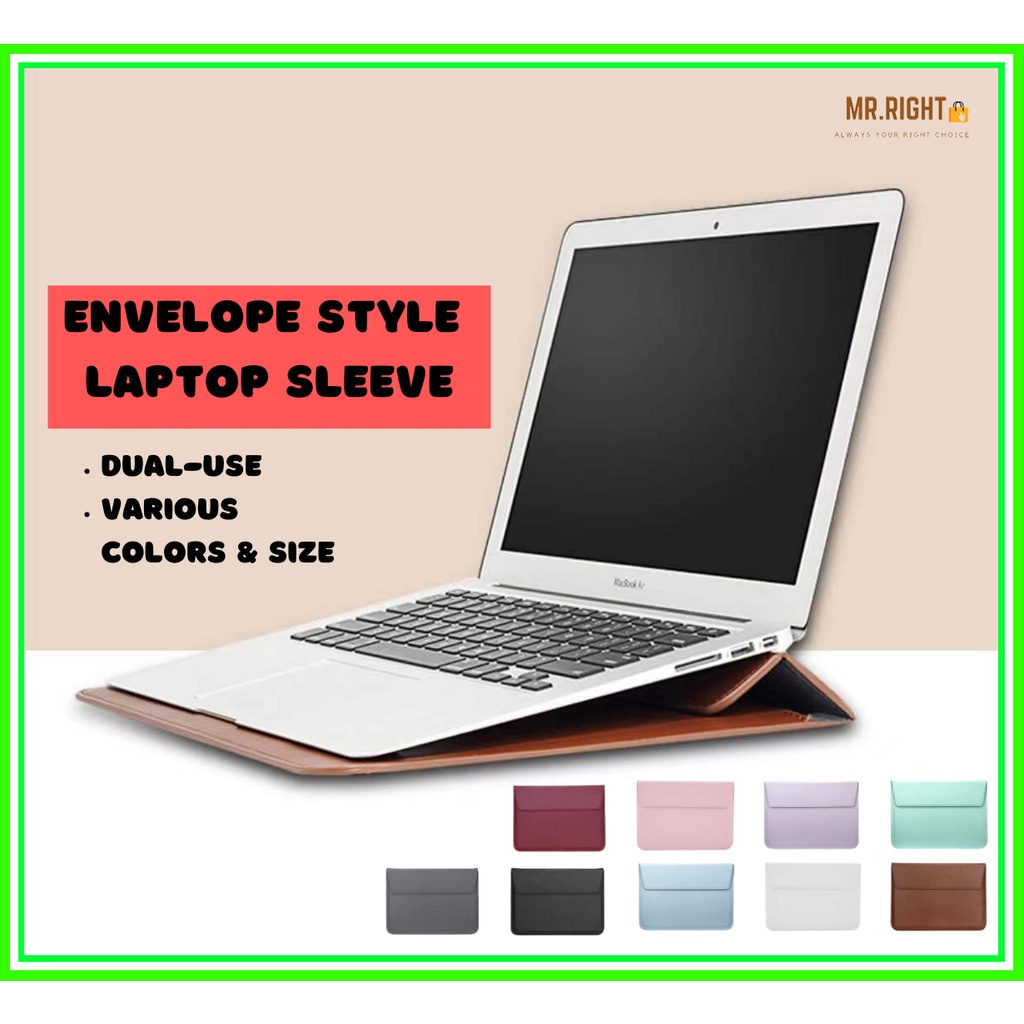 Laptop Stand Bag Leather Sleeve Case Stand foldable case macbook