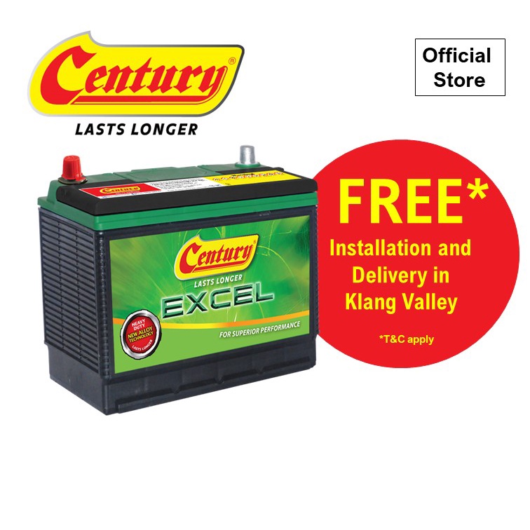 Century Car Battery AGM DIN80L Century Excel + Klang Valley / Johor Bahru Delivery