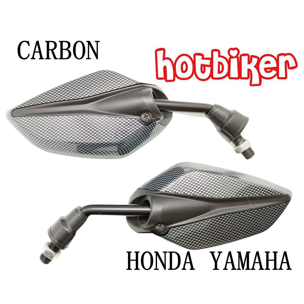 Side Mirror HONDA YAMAHA Carbon Y15 LC135 RS150 EX5 WAVE KRISS DASH NVX RS150R Y16ZR NOUVO EGO