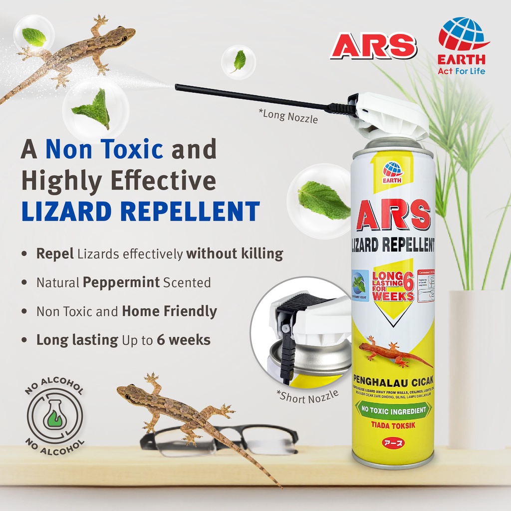 Lizard Repellent Spray Racun Serangga Cicak ARS 500ml Peppermint