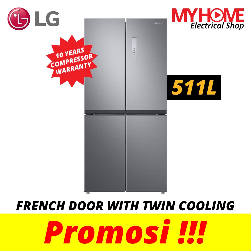 (COURIER SERVICE) SAMSUNG RF48A4000M9/ME RF48A4000B4/ME 511L FRENCH DOOR INVERTER REFRIGERATOR