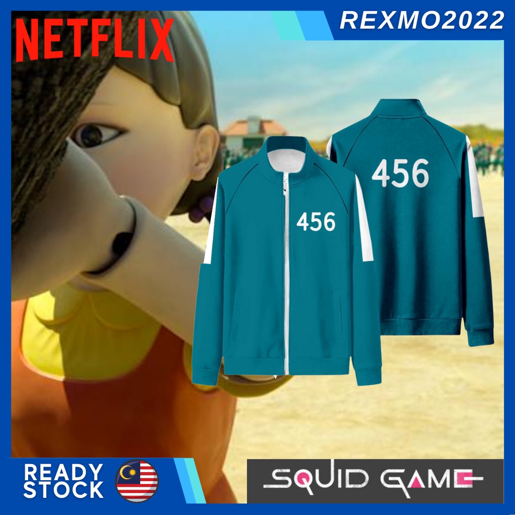 REXMO Squid Game Suit Costume Adult Green Tracksuits, Cosplay Outfit