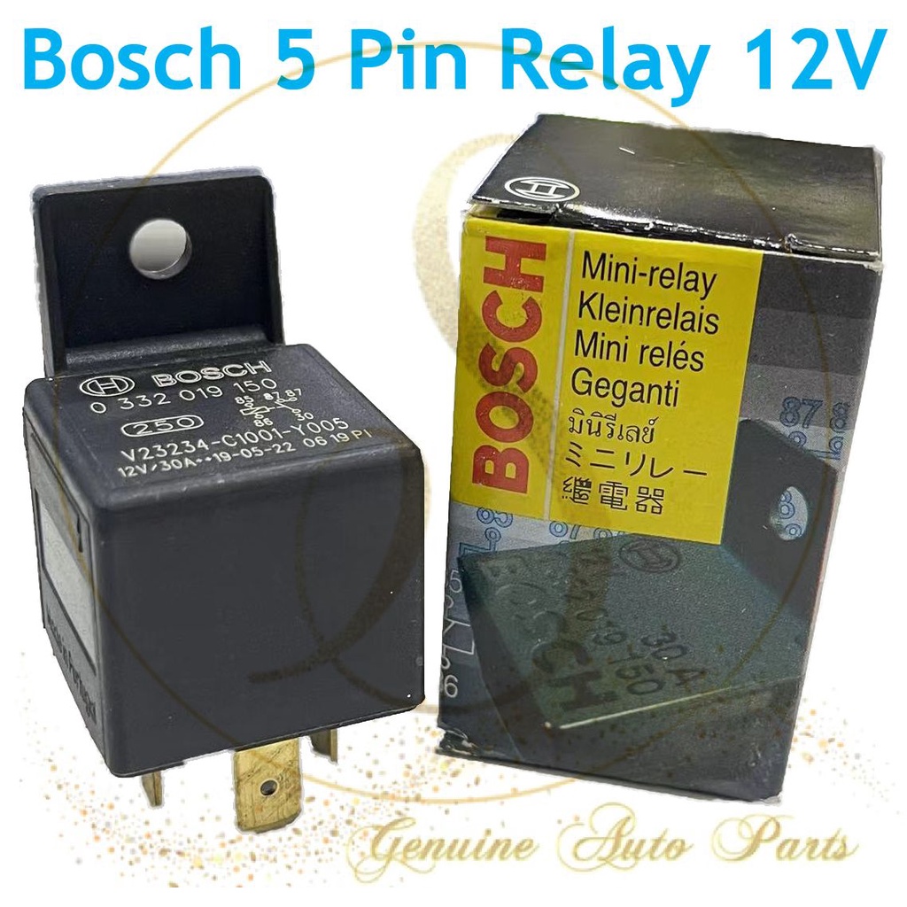 (100 ORIGINAL)Relay 5pin Bosch Relay Horn Relay Headlamp Relay 12V 30A