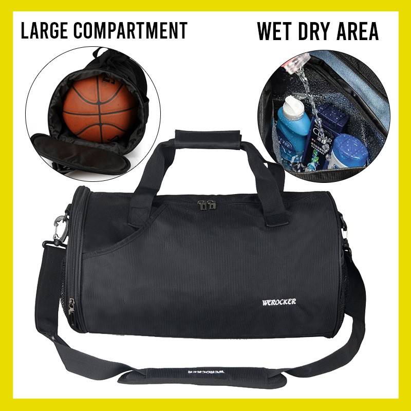 Werocker Mark Wet Dry Divided Gym Bag Men Gym bag Ladies Gym Bag Men