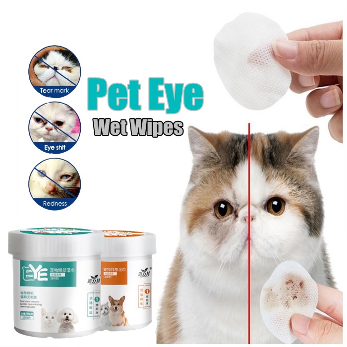 🔥Ready Stock🔥130PCS/Set Pet Eye Wet Wipes Cat Dog Tear Stain Remover