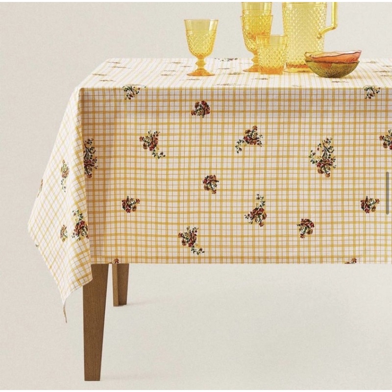 [READYSTOCK] Zara Home water resistant floral and checked design