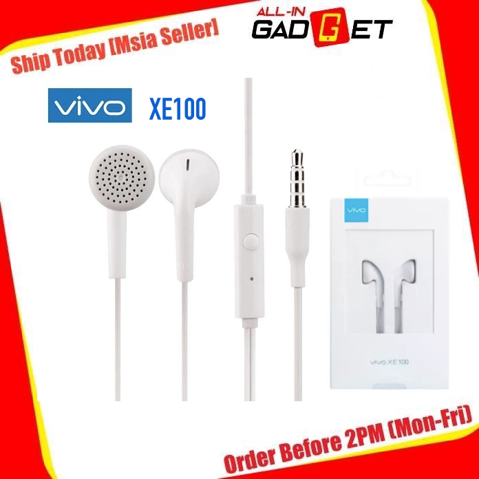 Original VIVO XE680 XE160 XE100 InEar 3.5mm Type C Wired Earphones