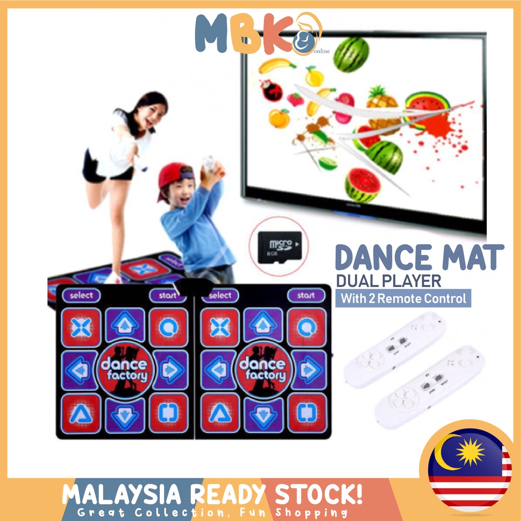 Dual Player Dance Mat TV Game Dancing Pads for Computer TV with 2 Game