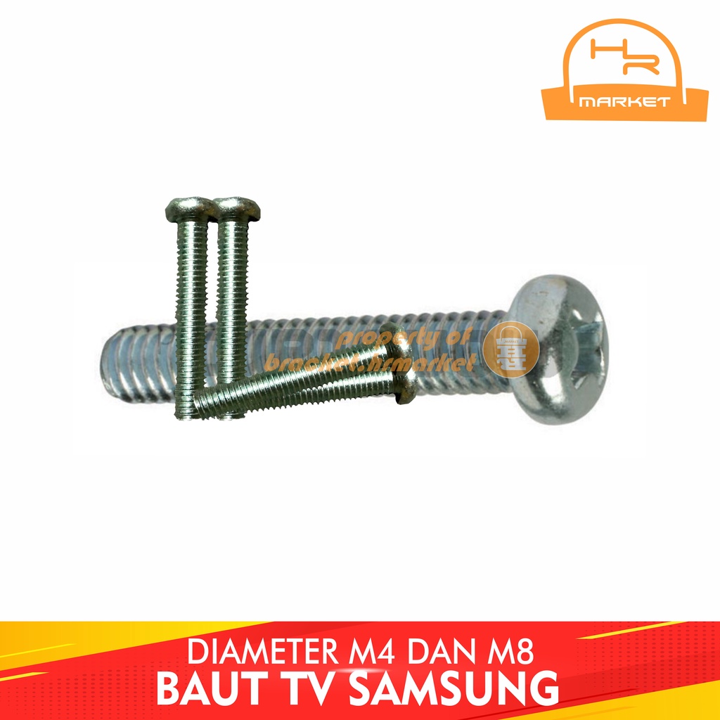 Samsung TV Bracket Bolts 55inch To 14in For TV Diameter Sizes M4 And M8 Shopee Malaysia